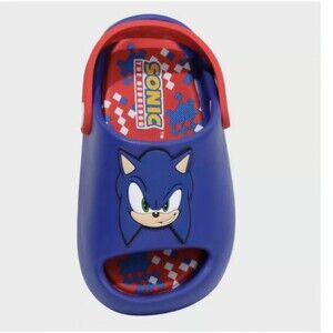 Sonic The Hedgehog Toddler Open Toe Comfort Slides Slingback Sandals Size 6 NWT